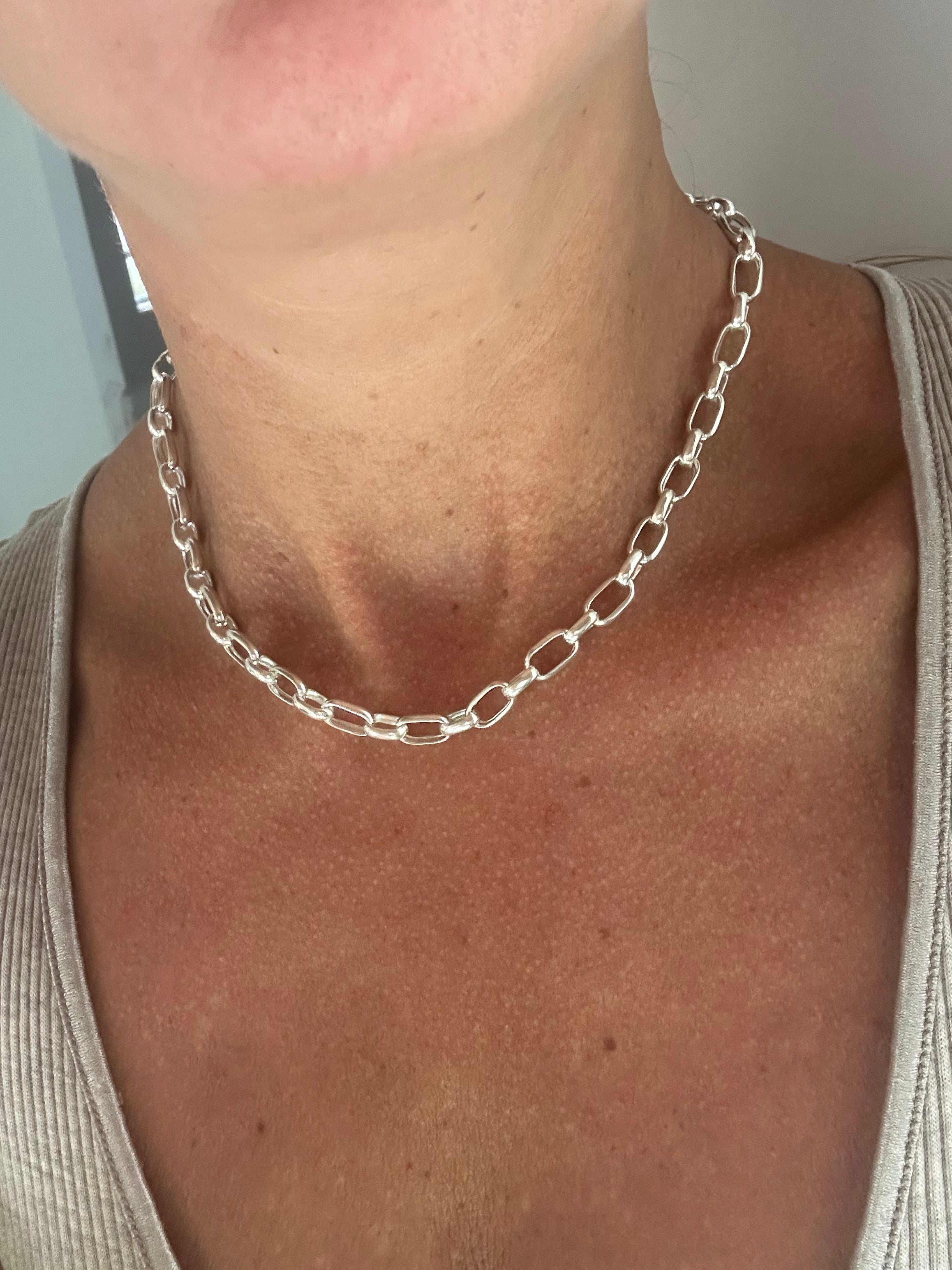Collana catena in argento