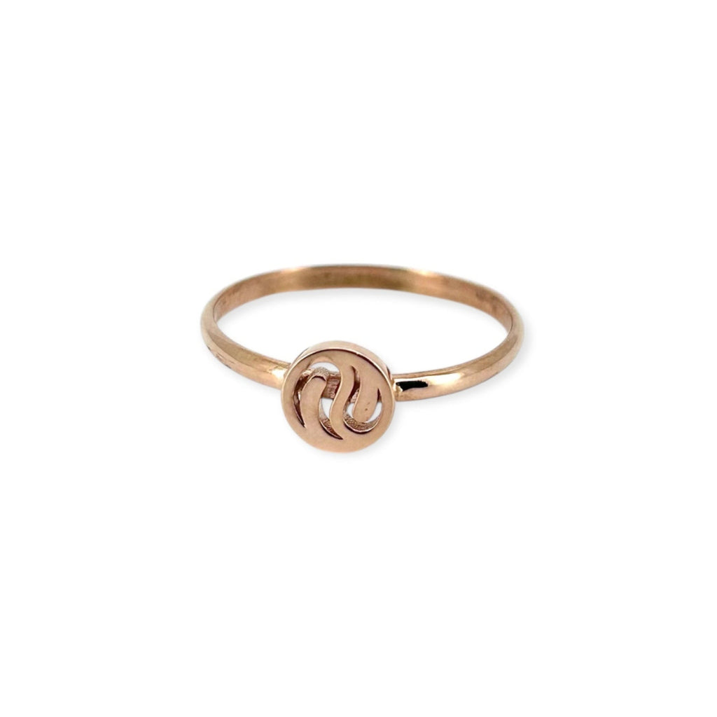 Anello Logo in oro rosa 18 kt