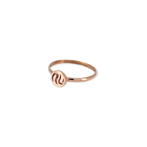 Anello Logo in oro rosa 18 kt