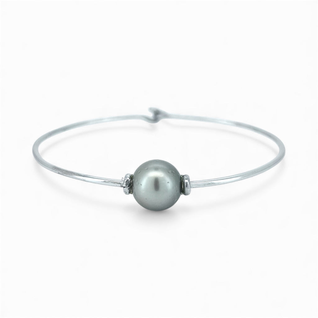 Bracciale in argento con perla tahitiana