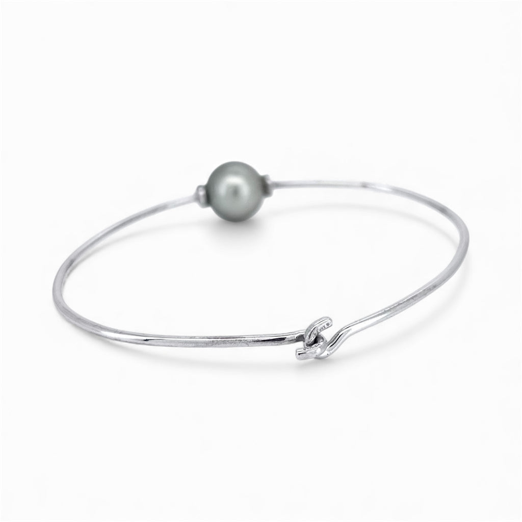 Bracciale in argento con perla tahitiana