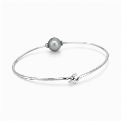 Bracciale in argento con perla tahitiana