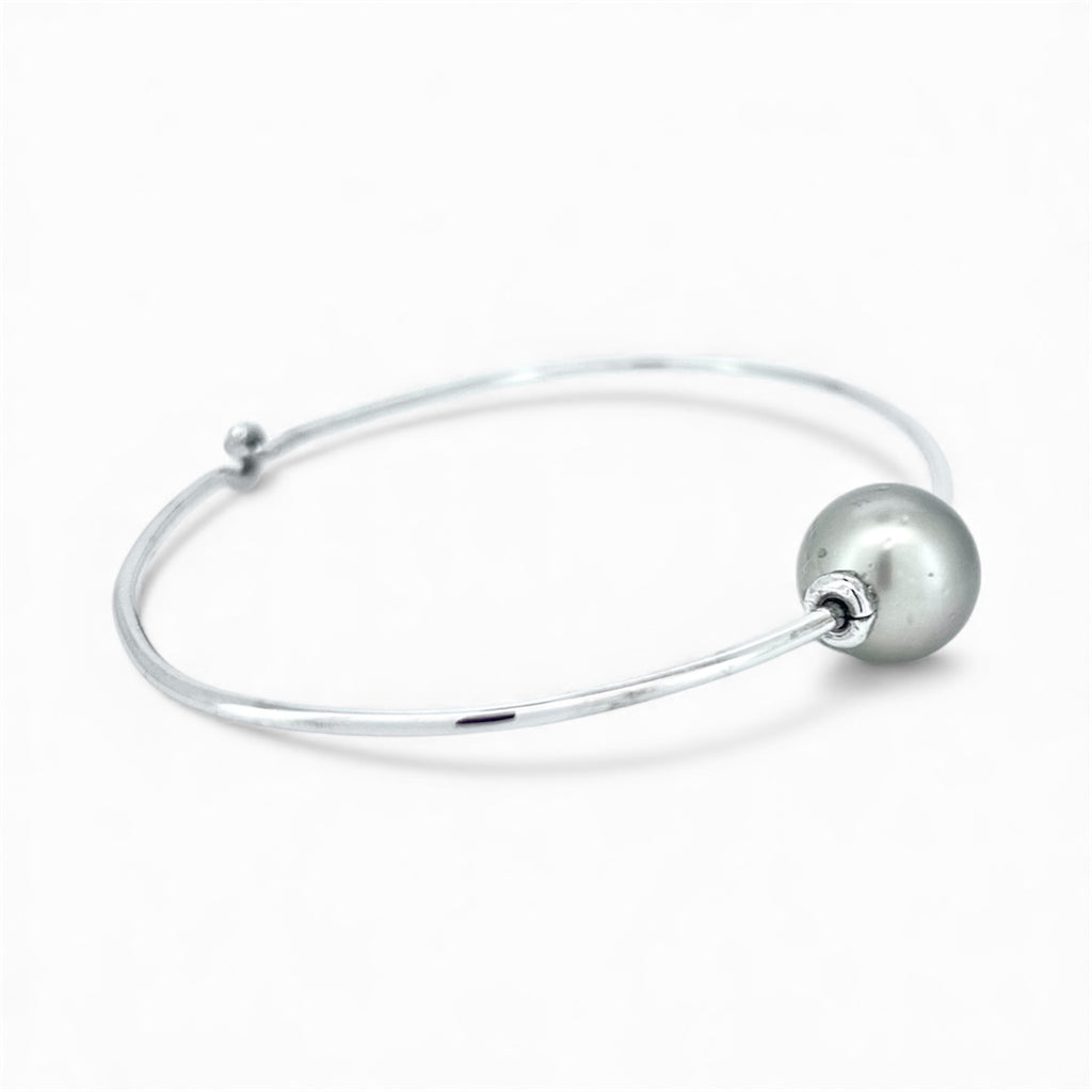 Bracciale in argento con perla tahitiana