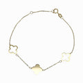 Bracciale in oro 9 kt con quadrifoglio