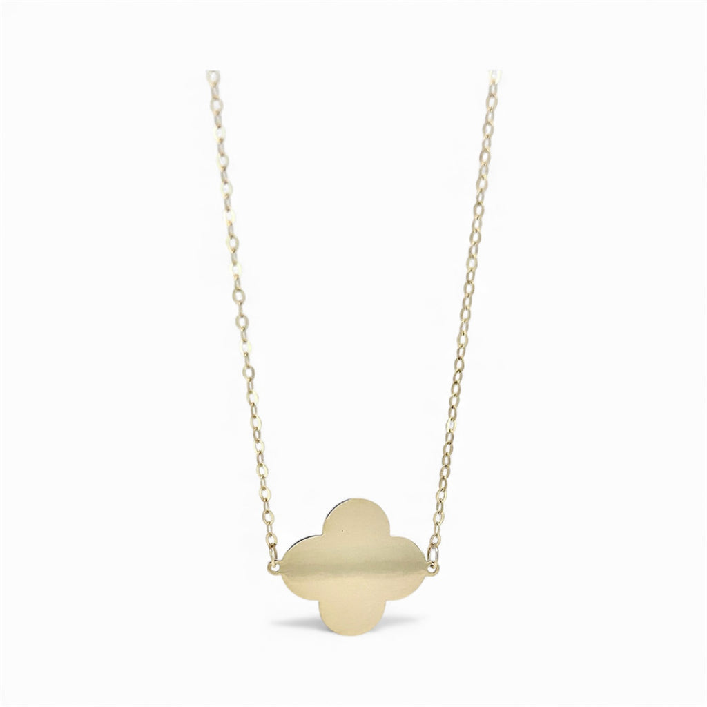 Collana in oro giallo 9kt con quadrifoglio