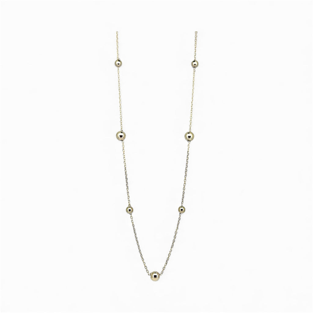Collana in oro giallo 9 kt con piccole sfere