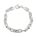 Bracciale maglia fantasia in argento