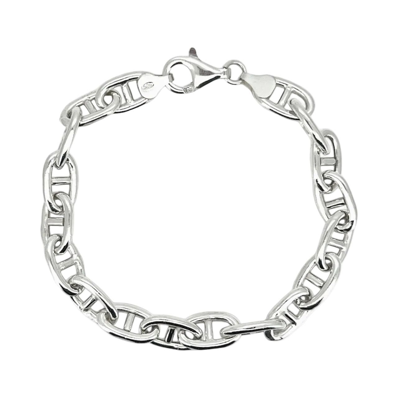 Bracciale maglia fantasia in argento