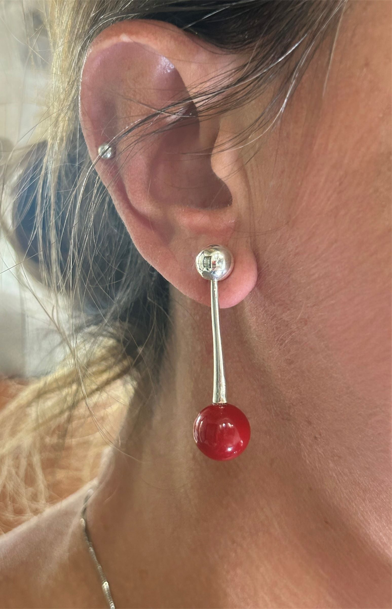 Orecchini in argento e onice