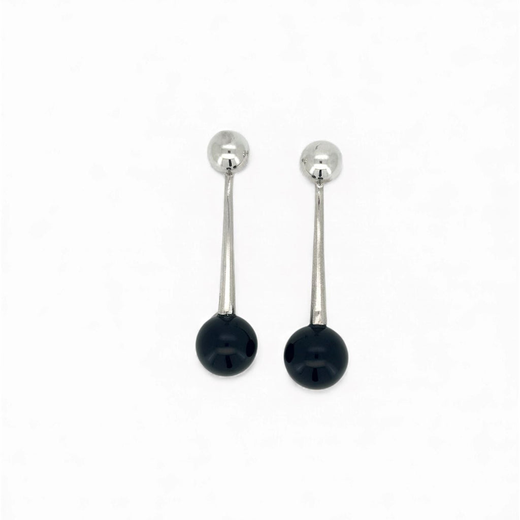 Orecchini in argento e onice